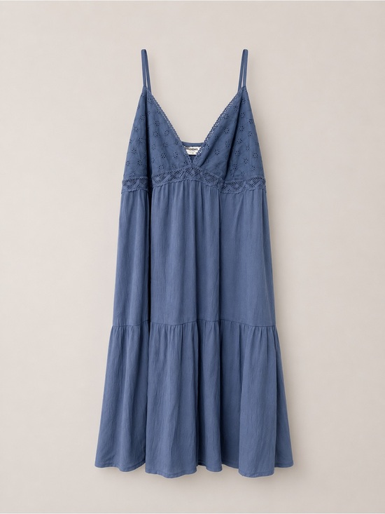 No Boundaries Dresses & Skirts - No Boundaries Blue Eyelet Smocked Top